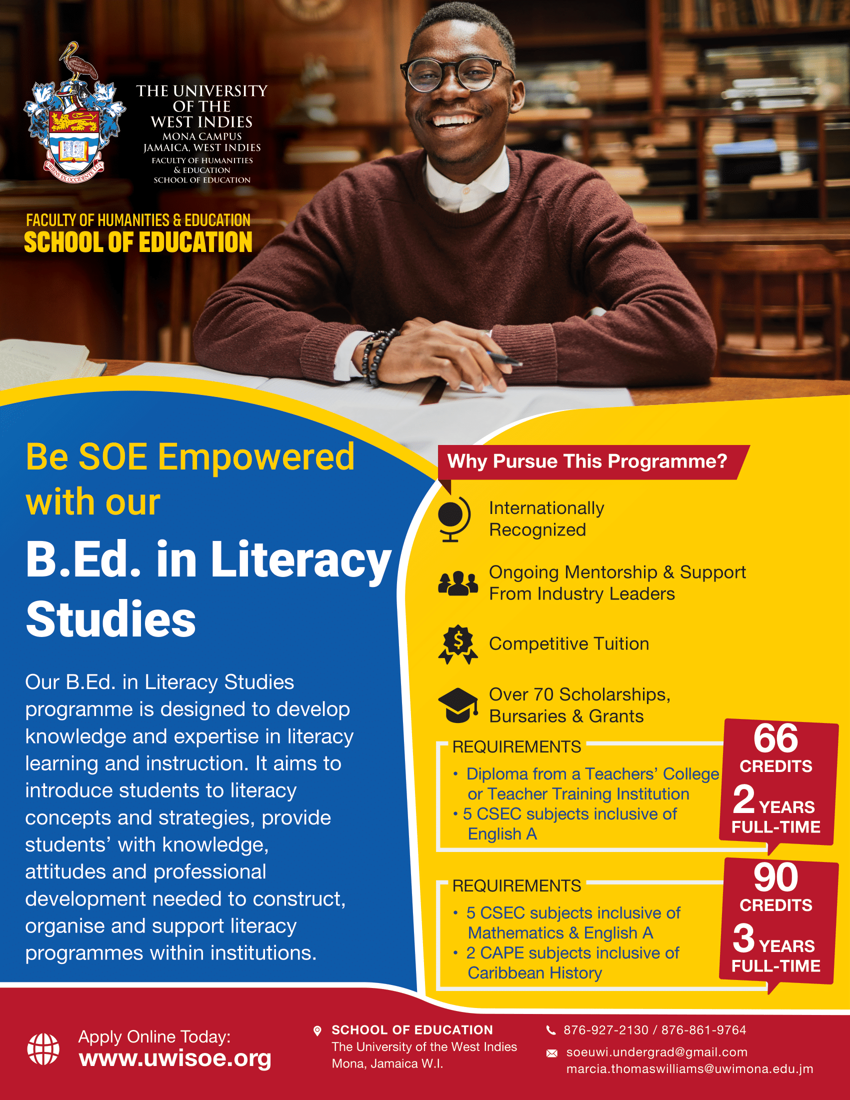 B.Ed Literacy Studies Education - UWI SOE - Flyer