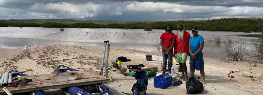 Researchers out in the field