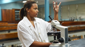 Student in Lab