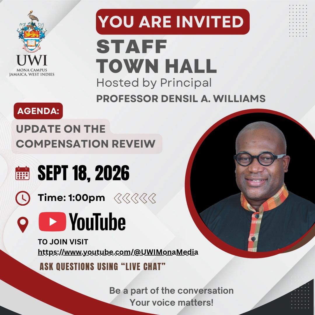 You are Invited: Staff Town Hall Hosted by Principal Densil A. Williams