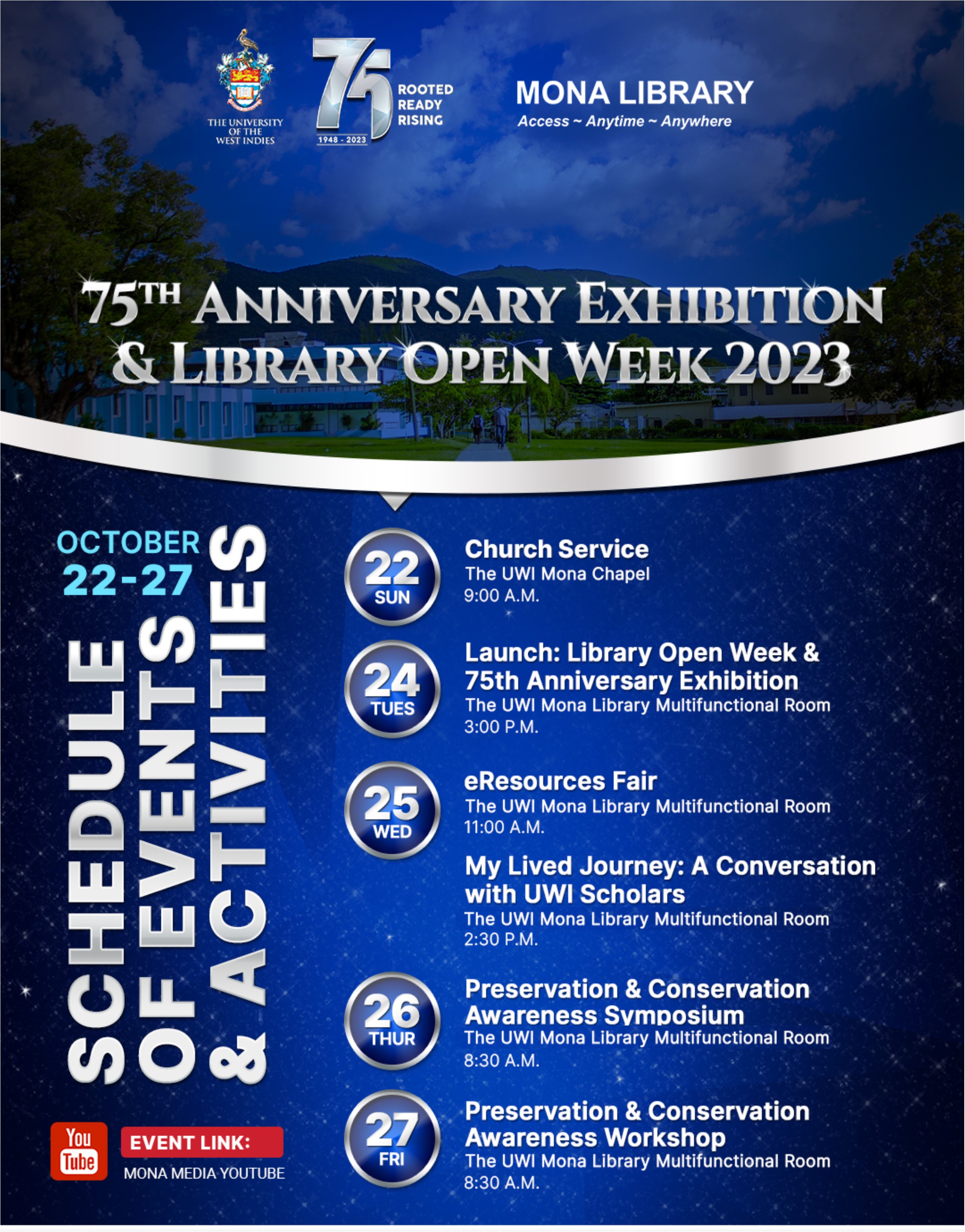 75th Anniversary Exhibition and Library Open Week