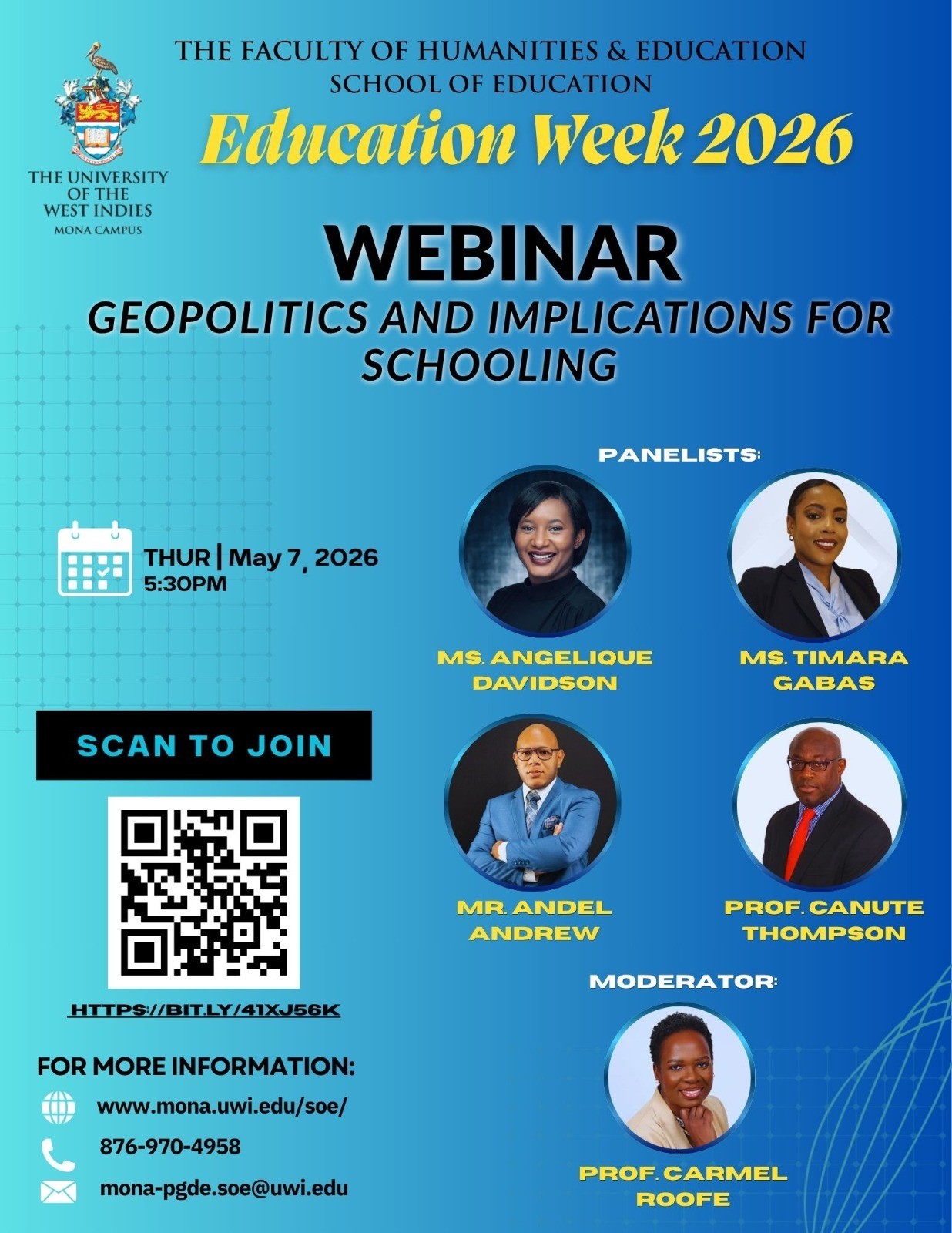 School of Education celebrates Education Week 2026 - Webinar: Geopolitics and Implications for Schooling