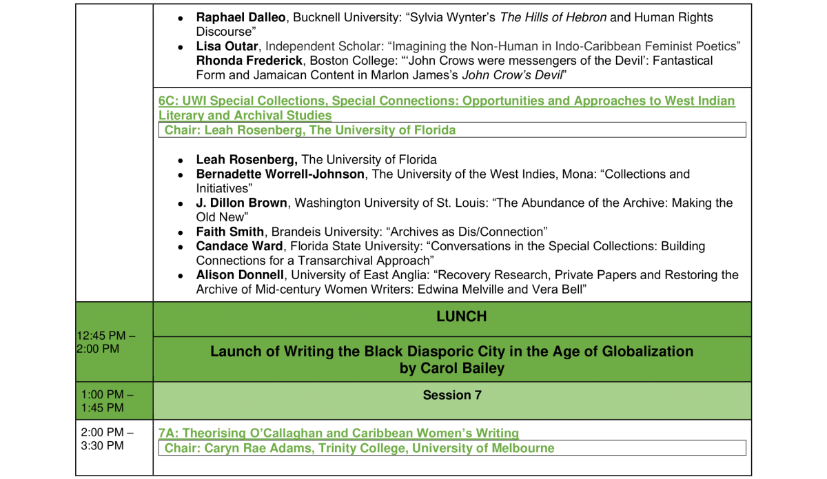 The 41st West Indian Literature Conference DLIE Department of