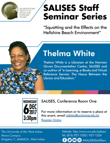 Invitation to SALISES Staff Seminar - Thelma White