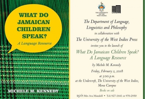 Book Launch What Do Jamaican Children Speak A Language Resource by Michele M. Kennedy. Kennedy