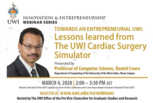 New Innovation and Entrepreneurship Webinar ft. Professor Daniel Coore