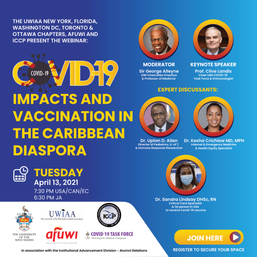 Happening tomorrow | COVID-19 : Impacts & Vaccination in the Caribbean Diaspora MALCOLM,Sandre