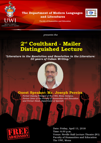 Department of Modern Languages and Literatures:  2nd Coulthard Mailer Distinguished Lecture