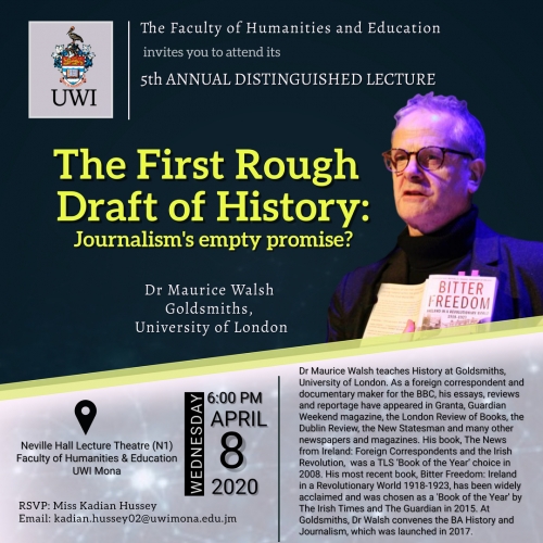 Faculty of Humanities and Education | 5th Annual Distinguished Lecture