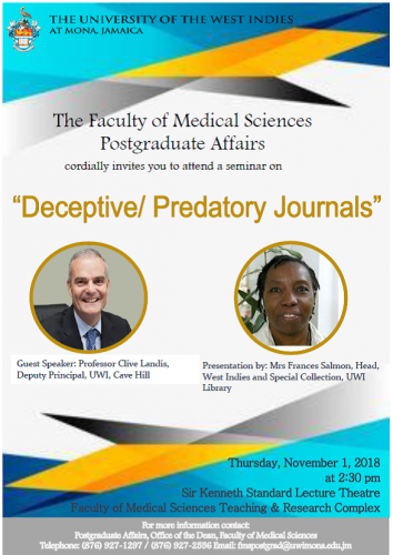 FMS Seminar: "Deceptive/Predatory Journals"