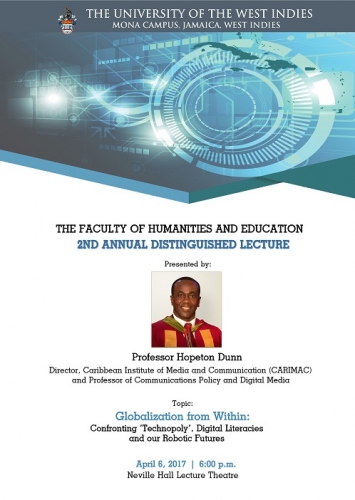 Faculty of Humanities and Education 2nd Annual Distinguished Lecture