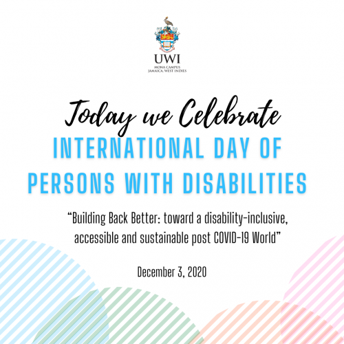 Today we celebrate International Day of Persons with Disabilities