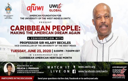 A Conversation with Professor Sir Hilary Beckles in commemoration of Caribbean American Heritage Month
