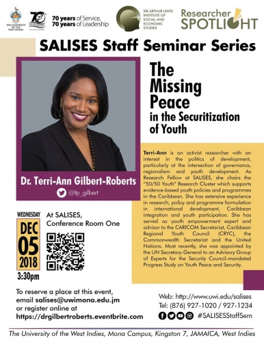 ALISES Seminar Series | Dr Terri-Ann Gilbert-Roberts