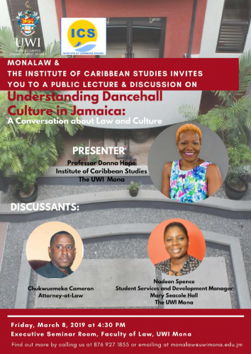 Faculty of Law Lecture/ Discussion | "Understanding Dancehall Culture in Jamaica