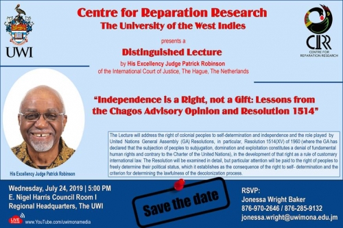 Centre for Reparations Research Distinguished Lecture | Independence is a Right, not a Gift