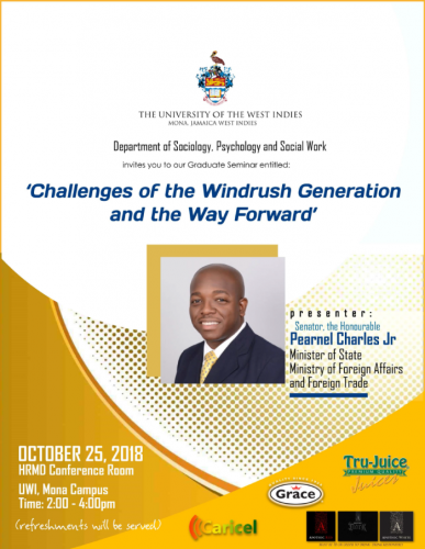 SPSW Department Seminar- Thursday 25th Oct, 2018