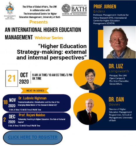 International Higher Education Management Webinar Series with University of Bath