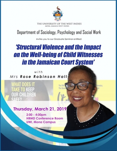 SPSW Department Seminar | Mrs Rose Robinson Hall