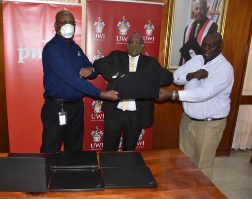 TO MY UNIVERSITY WITH LOVE... PwC gifts laptops to The UWI Mona