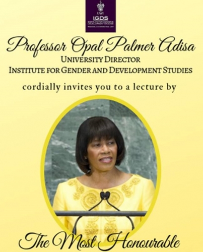 Lecture by the Most Honourable Portia Simpson Miller