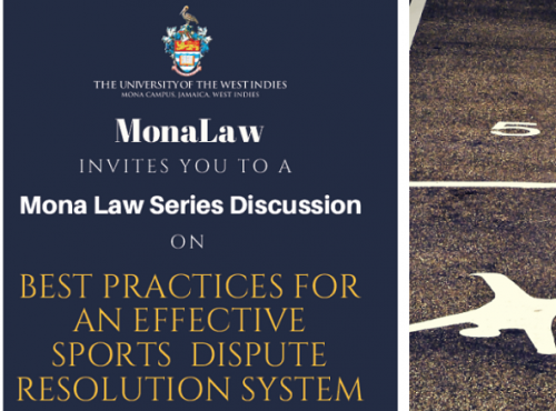 Mona Law Series Discussion Best Practices for an Effective Sports Dispute Resolution System