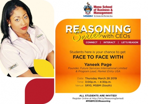 MSBM Reasoning Series with CEOs ft. Yaneek Page