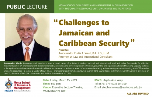  Public Lecture | Challenges to Jamaican and Caribbean Security