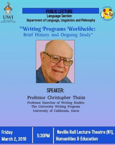 Public Lecture | "Writing Programs Worldwide: Brief History and Ongoing Study"