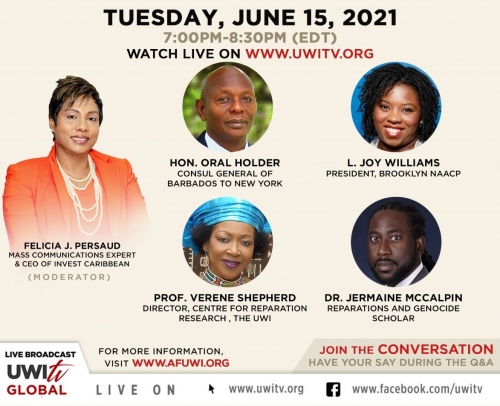 UWI American Foundation & UWItv host roundtable on reparatory justice to mark Caribbean American heritage month