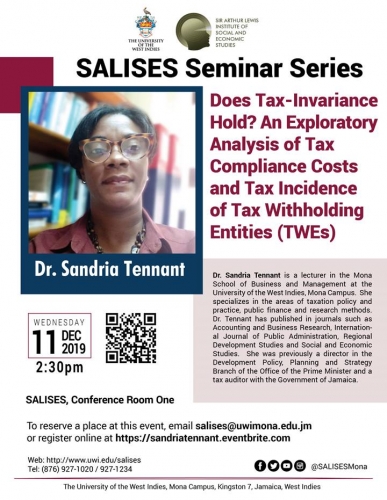 SALISES Seminar Series | Dr. Sandria Tennant