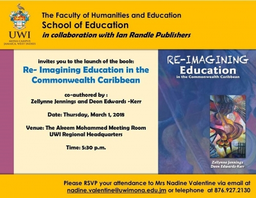 School of Education Book Launch | Re-Imagining Education in the Commonwealth Caribbean