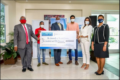 The UWI receives US$250,000 towards student scholarships from CCRIF SPC