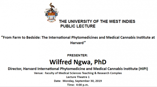 Public Lecture: From Farm to Bedside: The International Phytomedicines and Medical Cannabis Institute at Harvard