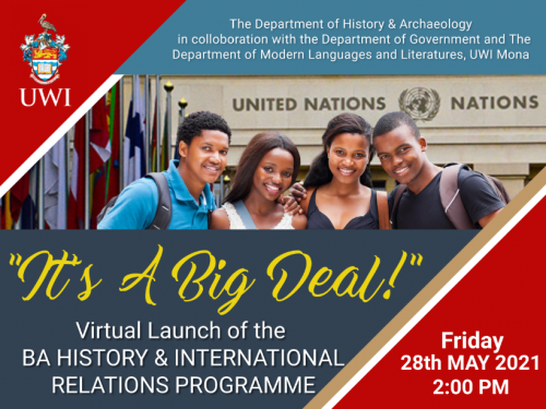 It's a Big Deal!":Virtual Launch of the BA History and International Relations Programme