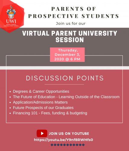 VIRTUAL PARENT UNIVERSITY SESSION