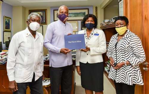 Rotary Club of St. Andrew names Sir Hilary Beckles a Paul Harris Fellow