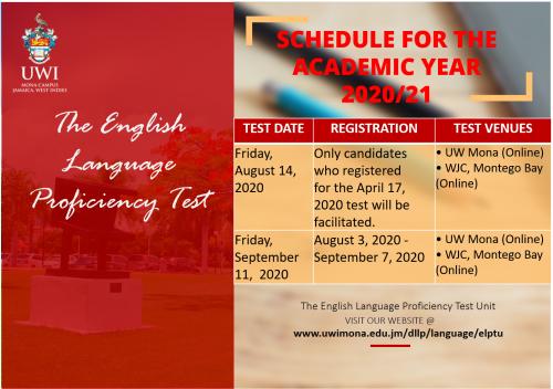 The English language proficiency test