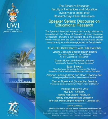 URD 2018 Speakers Series Discourse on Educational Research School of Education, FHE
