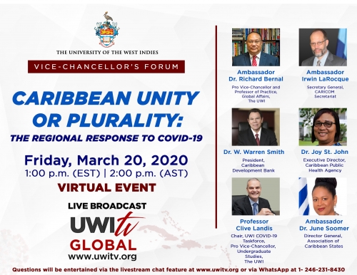 VC's Forum: CARIBBEAN UNITY OT PLURALITY  The Regional Response to COVID-19