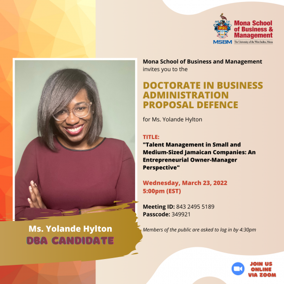 MSBM DBA Defence - Yolande Hylton