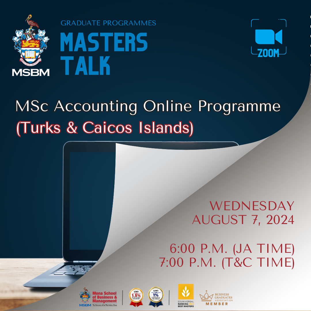  Masters Talk session for MSc Accounting On-line Programme: Turks and Caicos