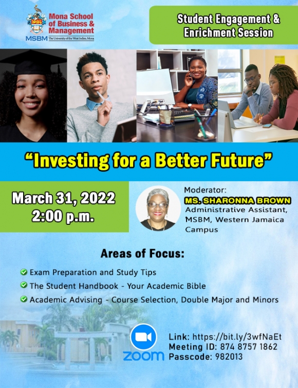 MSBM Student Engagement & Enrichment Session: “Investing for a Better Future”