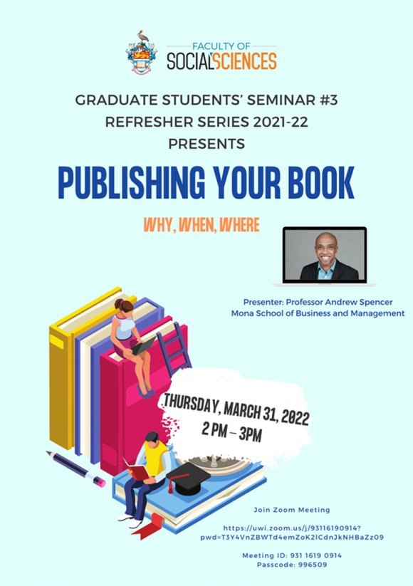 FSS Graduate Seminar #3 | Publishing Your Book: Why, When Where