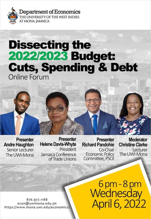 Department of Economics Online Forum - Dissecting the 2022/2023 Budget: Cuts, Spending & Debt