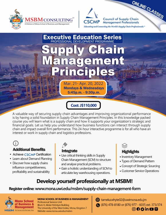 MSBM Executive Education Series - Supply Chain Management Principles