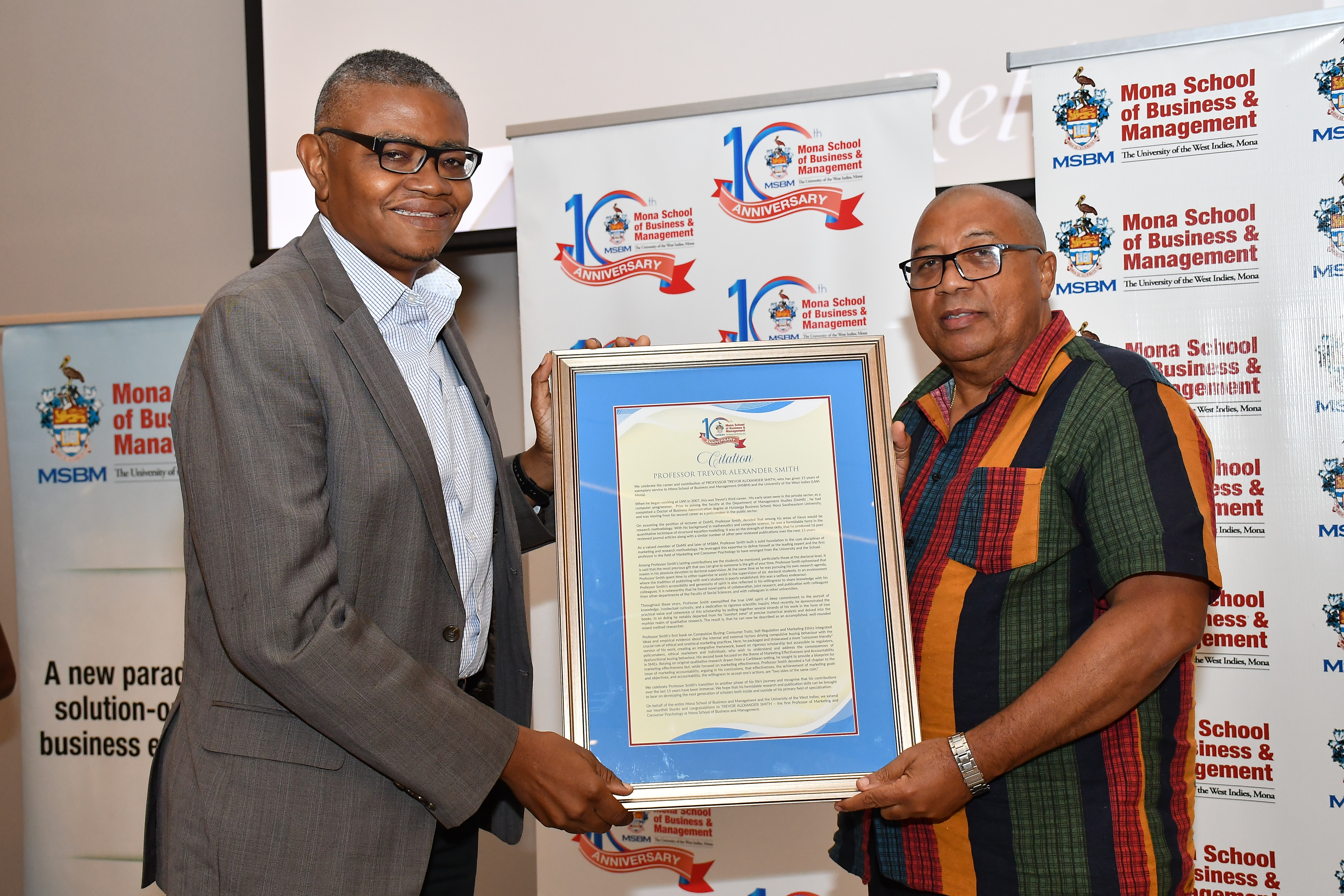 MSBM Staff Awards | Mona School of Business & Management