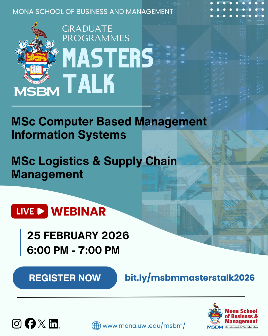 Masters Talk 2026 - MSc CBMIS & LSCM