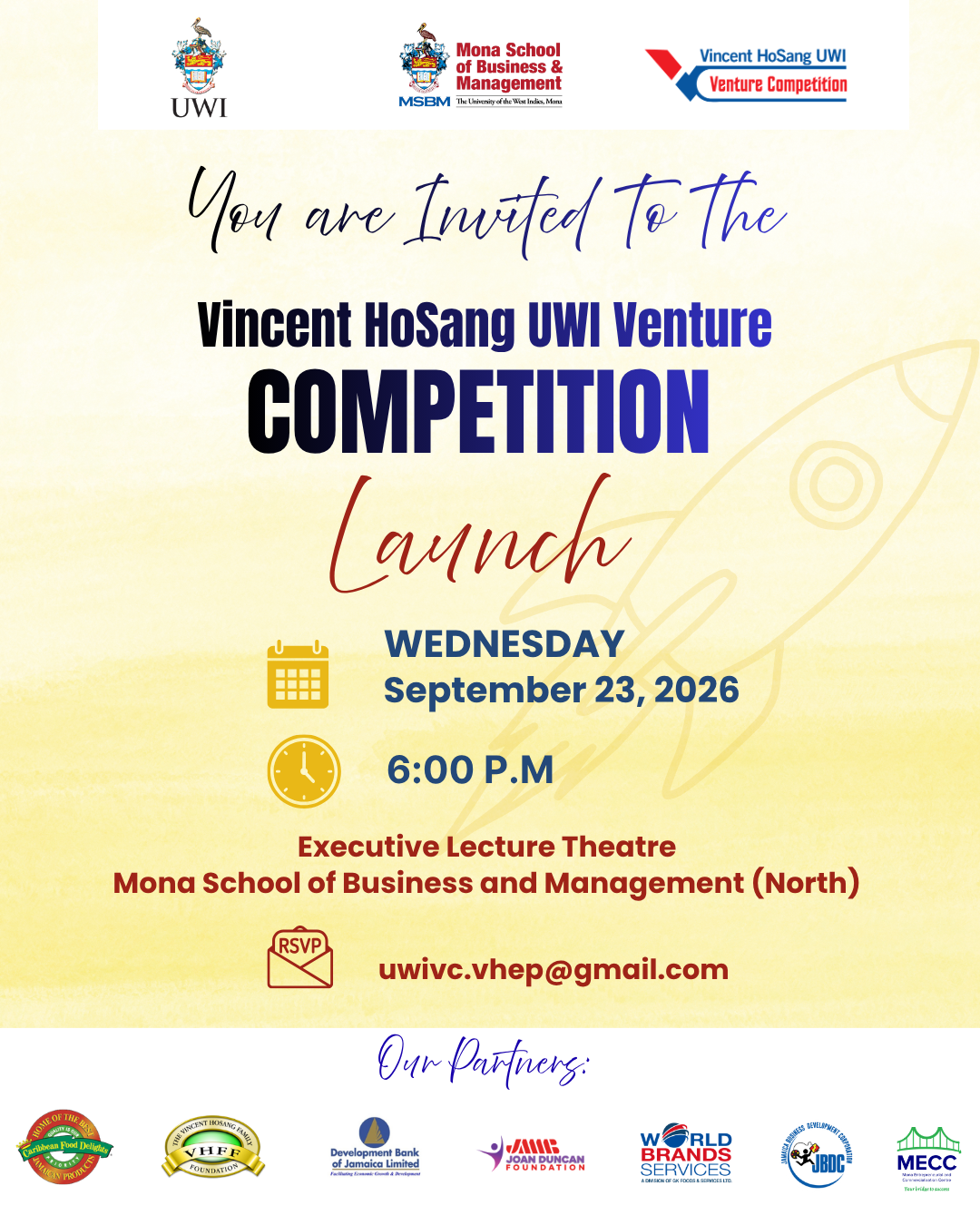 Vincent HoSang UWI Venture Competition Launch