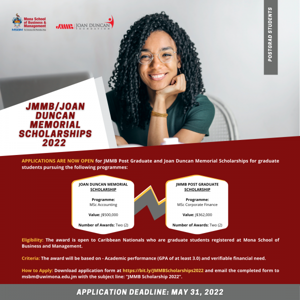 JMMB? JOAN DUNCAN MEMORIAL SCHOLARSHIP